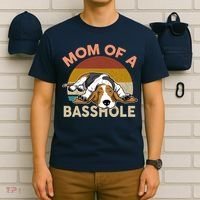Funny Mom Of A Basshole Bassethound Gifts T-Shirt thumb 6