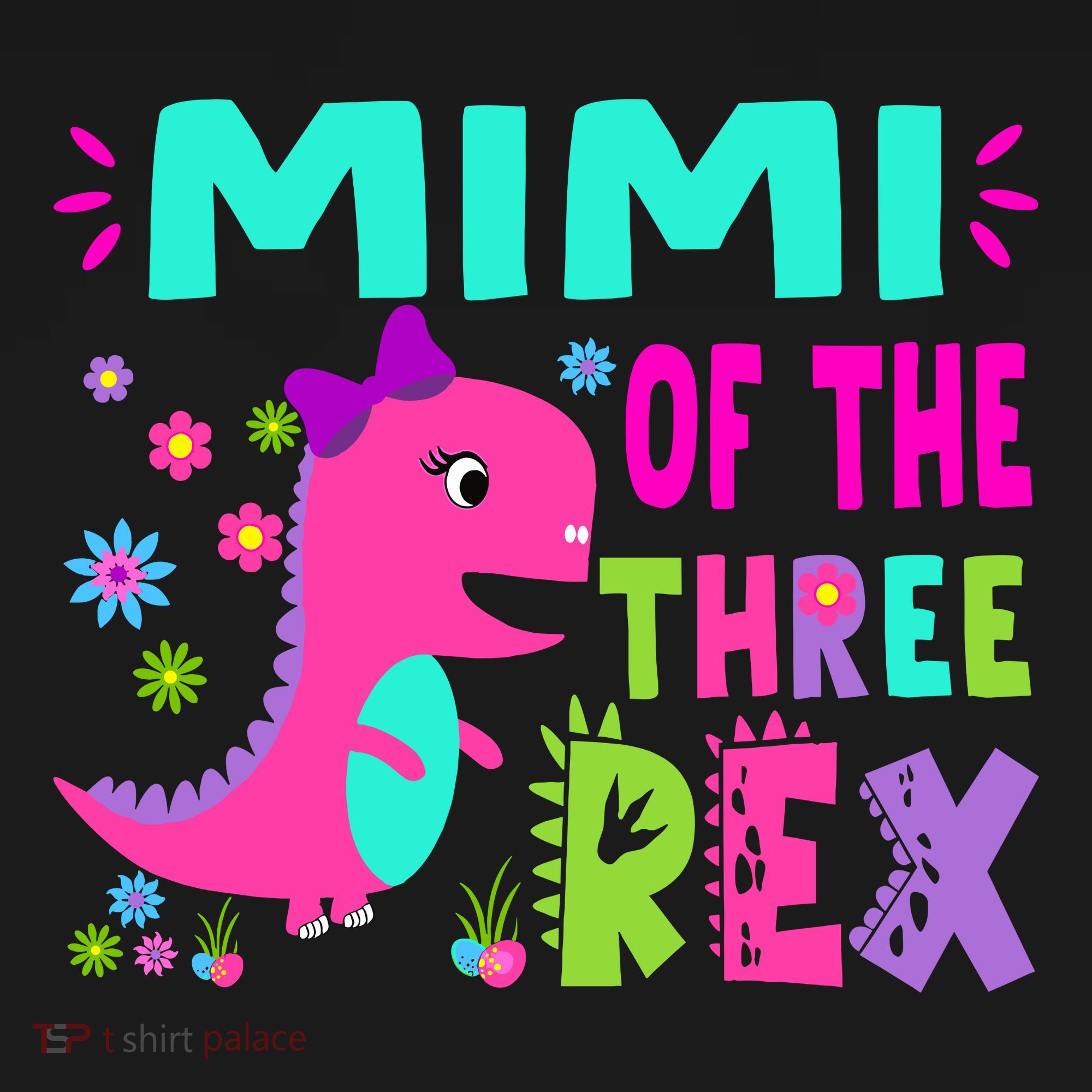 Funny Mimi Of The Birthday Three Rex Dinosaur Backpack
