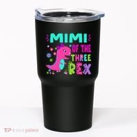 Funny Mimi Of The Birthday Three Rex Dinosaur Tumbler thumb 0