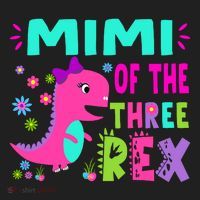 Funny Mimi Of The Birthday Three Rex Dinosaur Tumbler thumb 3