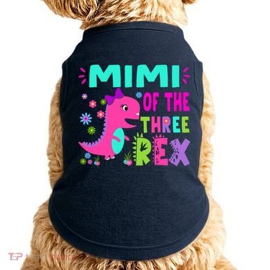 Funny Mimi Of The Birthday Three Rex Dinosaur Doggie Tank