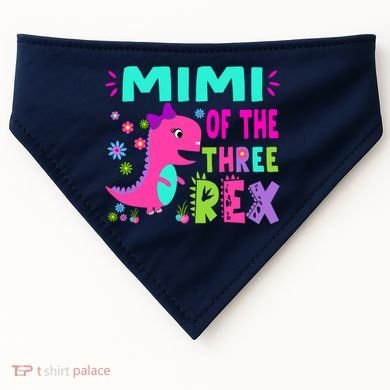 Funny Mimi Of The Birthday Three Rex Dinosaur USA-Made Doggie Bandana