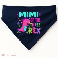 Funny Mimi Of The Birthday Three Rex Dinosaur USA-Made Doggie Bandana thumb 0