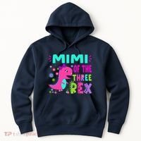 Funny Mimi Of The Birthday Three Rex Dinosaur Hoodie thumb 0