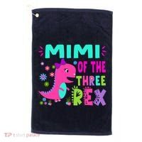 Funny Mimi Of The Birthday Three Rex Dinosaur Golf Towel thumb 0