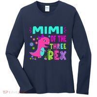 Funny Mimi Of The Birthday Three Rex Dinosaur Women's Long Sleeve Shirt thumb 0