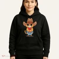 Funny Meowdy Orange Tabby Cat Cow Hat Howdy Meow Meme Hoodie thumb 5