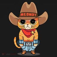 Funny Meowdy Orange Tabby Cat Cow Hat Howdy Meow Meme Women's Hoodie thumb 2