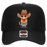 Funny Meowdy Orange Tabby Cat Cow Hat Howdy Meow Meme Hat thumb 0