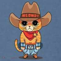 Funny Meowdy Orange Tabby Cat Cow Hat Howdy Meow Meme Comfort Colors Garment-Dyed Hooded Sweatshirt thumb 2
