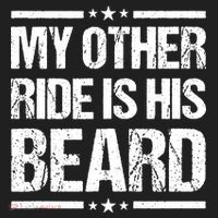 Funny My Other Ride Is His Beard Women's Sweatshirt thumb 2