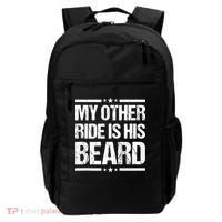 Funny My Other Ride Is His Beard Backpack thumb 0
