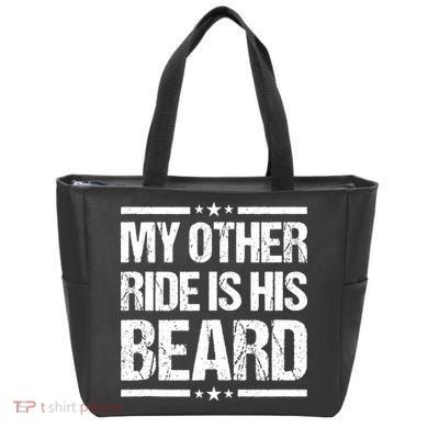 Funny My Other Ride Is His Beard Tote Bag