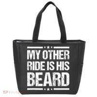 Funny My Other Ride Is His Beard Tote Bag thumb 0