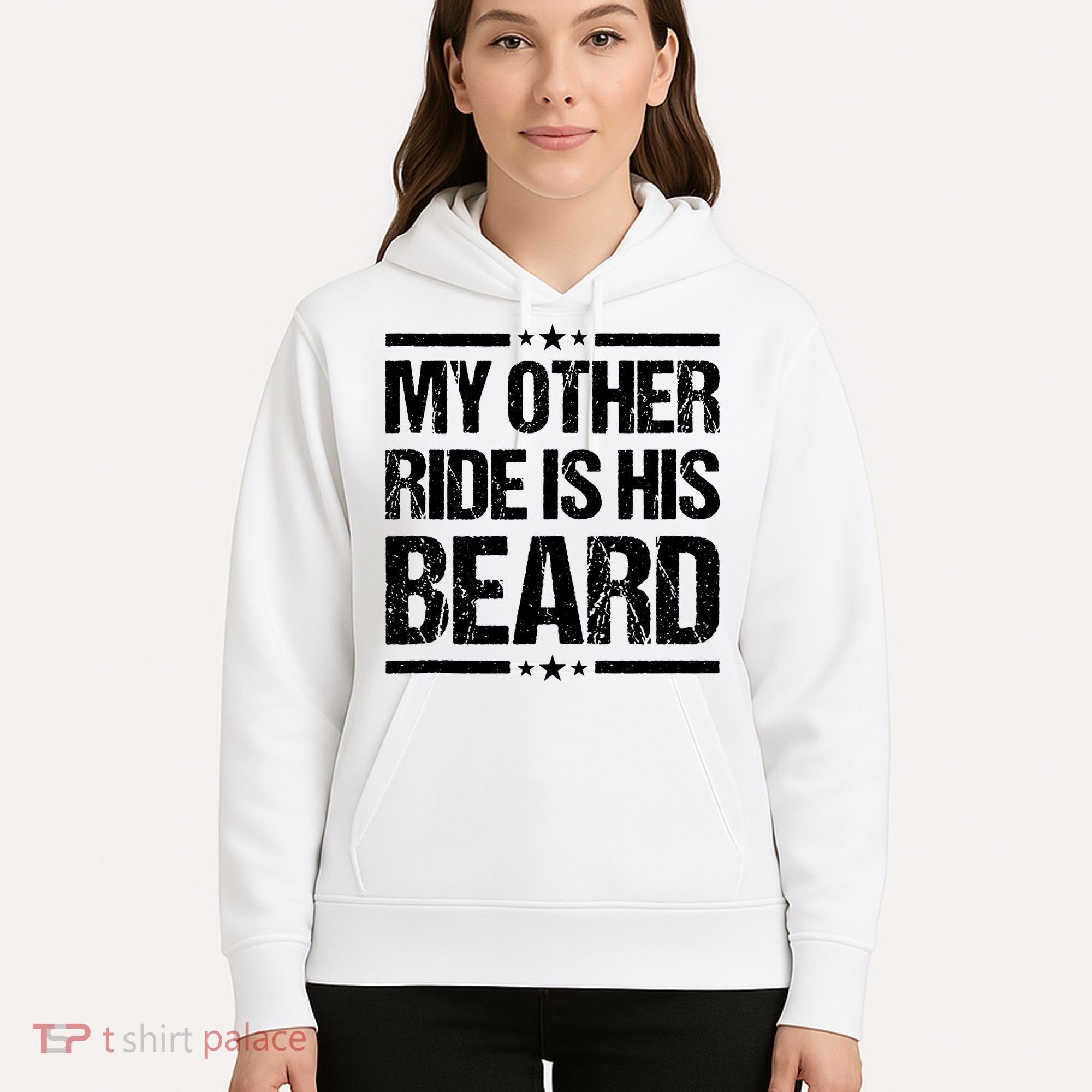 Funny My Other Ride Is His Beard Hoodie