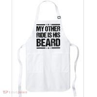 Funny My Other Ride Is His Beard Apron thumb 0