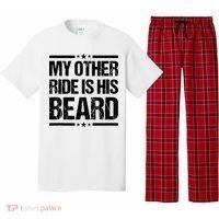 Funny My Other Ride Is His Beard Pajama Set thumb 0