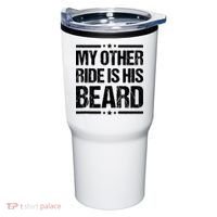 Funny My Other Ride Is His Beard Tumbler thumb 0