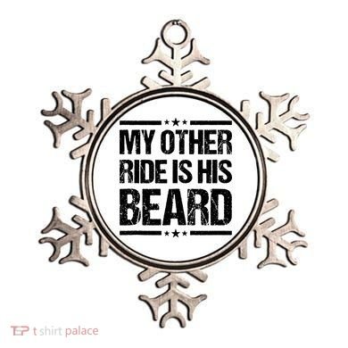 Funny My Other Ride Is His Beard Ornament