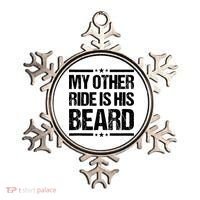 Funny My Other Ride Is His Beard Ornament thumb 0