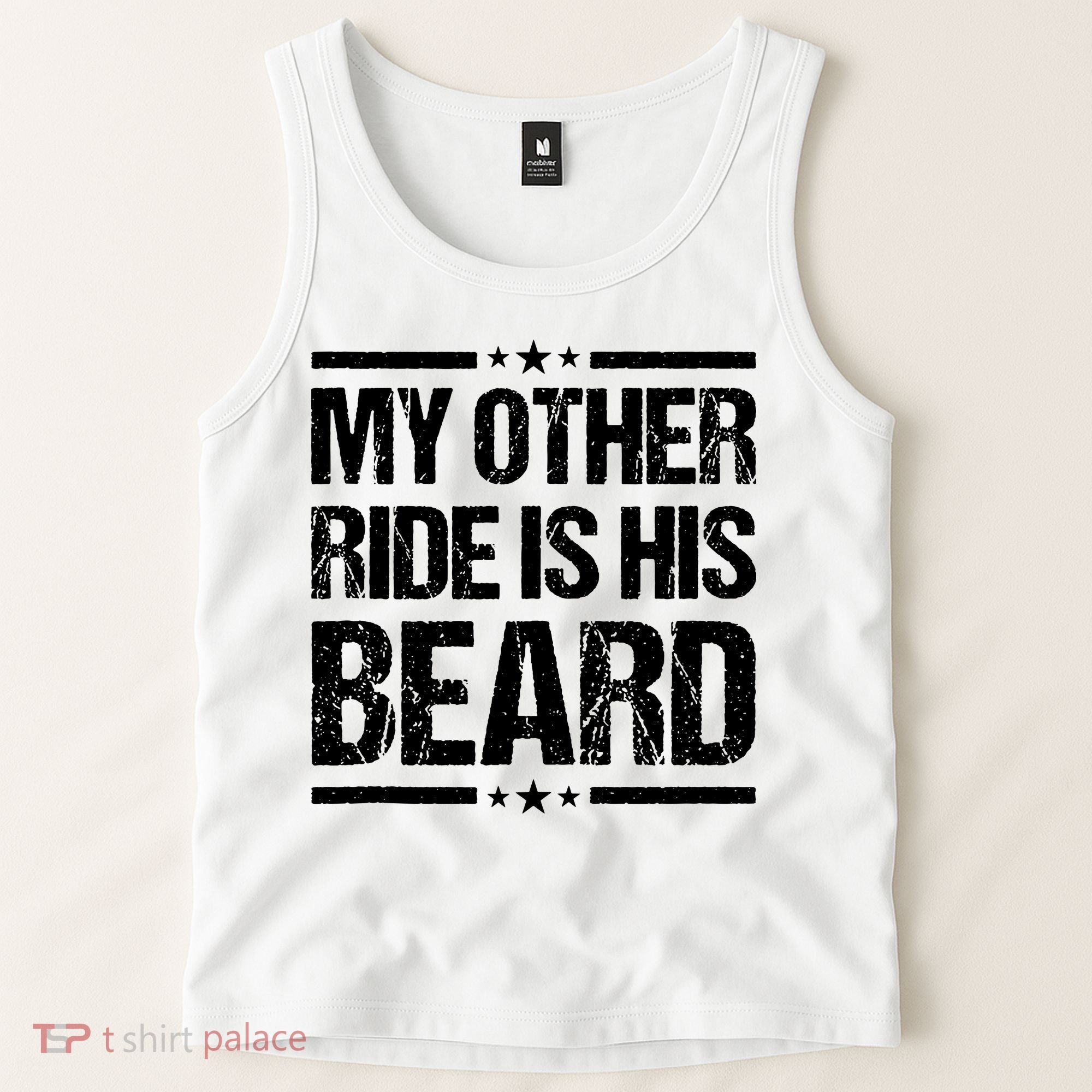 Funny My Other Ride Is His Beard Tank Top