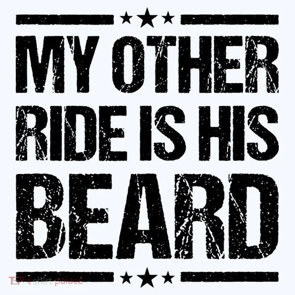 Funny My Other Ride Is His Beard Kids Long Sleeve Shirt