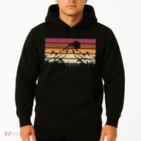 Forest Mountain Outdoors Nature Wildlife Trees Retro Hiking Hoodie thumb 2