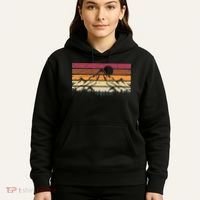 Forest Mountain Outdoors Nature Wildlife Trees Retro Hiking Hoodie thumb 5