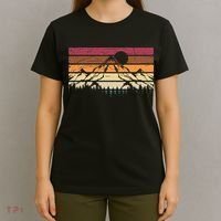 Forest Mountain Outdoors Nature Wildlife Trees Retro Hiking T-Shirt thumb 4