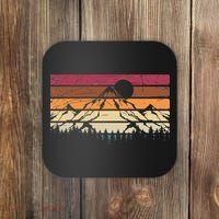 Forest Mountain Outdoors Nature Wildlife Trees Retro Hiking Coaster thumb 0