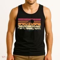 Forest Mountain Outdoors Nature Wildlife Trees Retro Hiking Tank Top thumb 3
