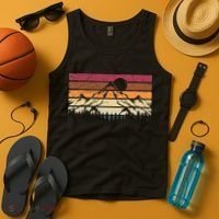 Forest Mountain Outdoors Nature Wildlife Trees Retro Hiking Tank Top thumb 4