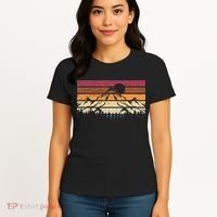 Forest Mountain Outdoors Nature Wildlife Trees Retro Hiking Women's T-Shirt thumb 4