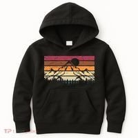 Forest Mountain Outdoors Nature Wildlife Trees Retro Hiking Kids Hoodie thumb 0