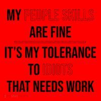 Funny My People Skills Are Fine My Tolerance To Idiots Need Work Santa Hat thumb 1