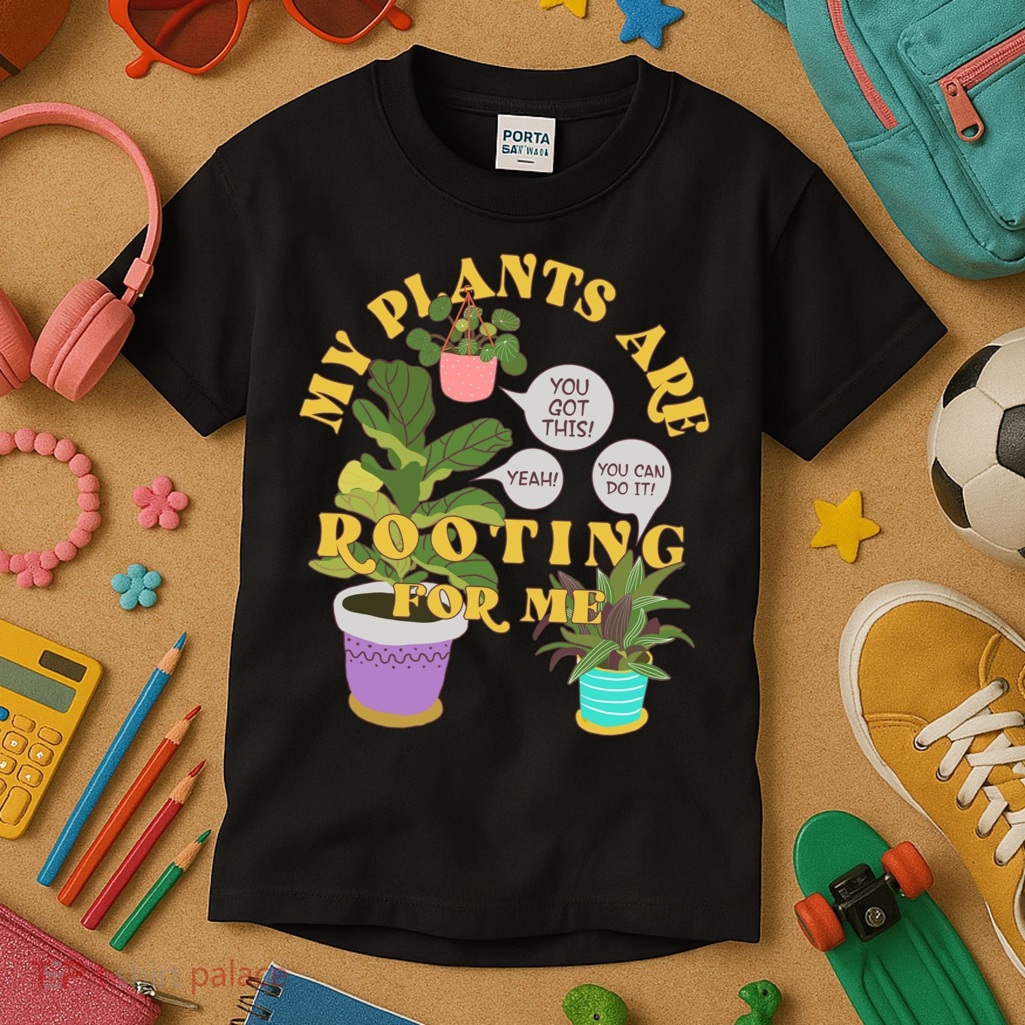 Funny My Plants Are Rooting For Me Kids T-Shirt