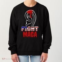 Fight Maga Pro Donald Trump Bleeding Ear Women's Sweatshirt thumb 0