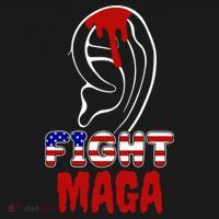 Fight Maga Pro Donald Trump Bleeding Ear Toddler Hoodie thumb 2