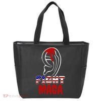 Fight Maga Pro Donald Trump Bleeding Ear Tote Bag thumb 0