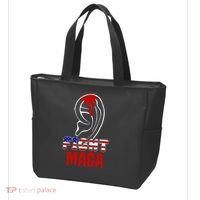 Fight Maga Pro Donald Trump Bleeding Ear Tote Bag thumb 3