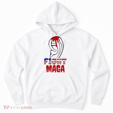 Fight Maga Pro Donald Trump Bleeding Ear Hoodie