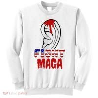 Fight Maga Pro Donald Trump Bleeding Ear Sweatshirt thumb 0
