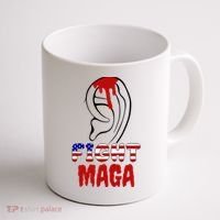 Fight Maga Pro Donald Trump Bleeding Ear Coffee Mug thumb 1