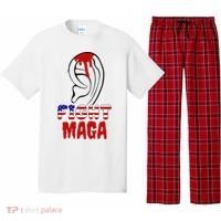 Fight Maga Pro Donald Trump Bleeding Ear Pajama Set thumb 0