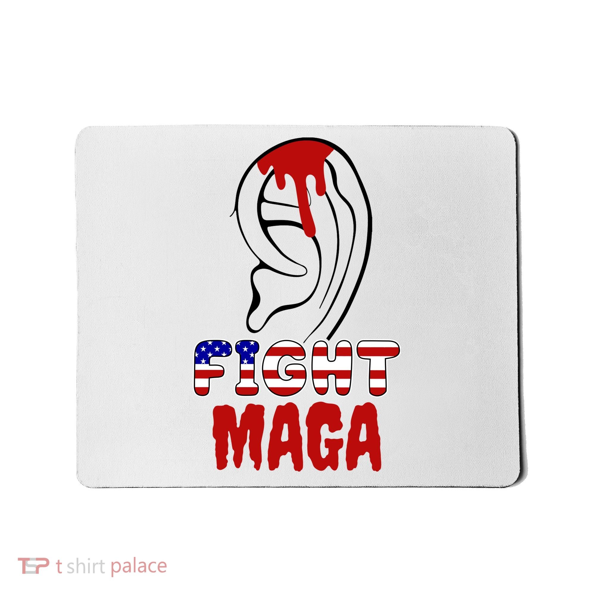 Fight Maga Pro Donald Trump Bleeding Ear Mousepad