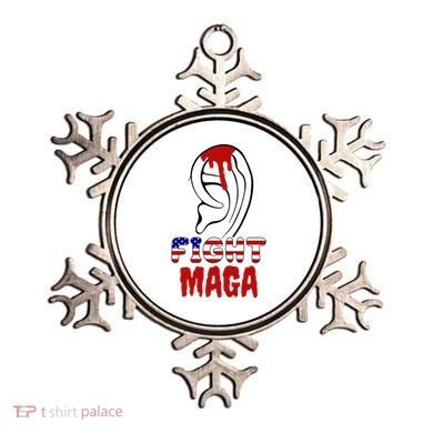 Fight Maga Pro Donald Trump Bleeding Ear Ornament