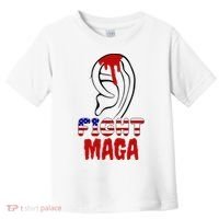 Fight Maga Pro Donald Trump Bleeding Ear Toddler T-Shirt thumb 0
