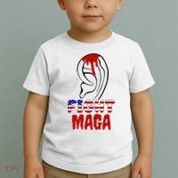 Fight Maga Pro Donald Trump Bleeding Ear Toddler T-Shirt thumb 2