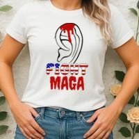 Fight Maga Pro Donald Trump Bleeding Ear Women's T-Shirt thumb 2