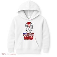 Fight Maga Pro Donald Trump Bleeding Ear Kids Hoodie thumb 0